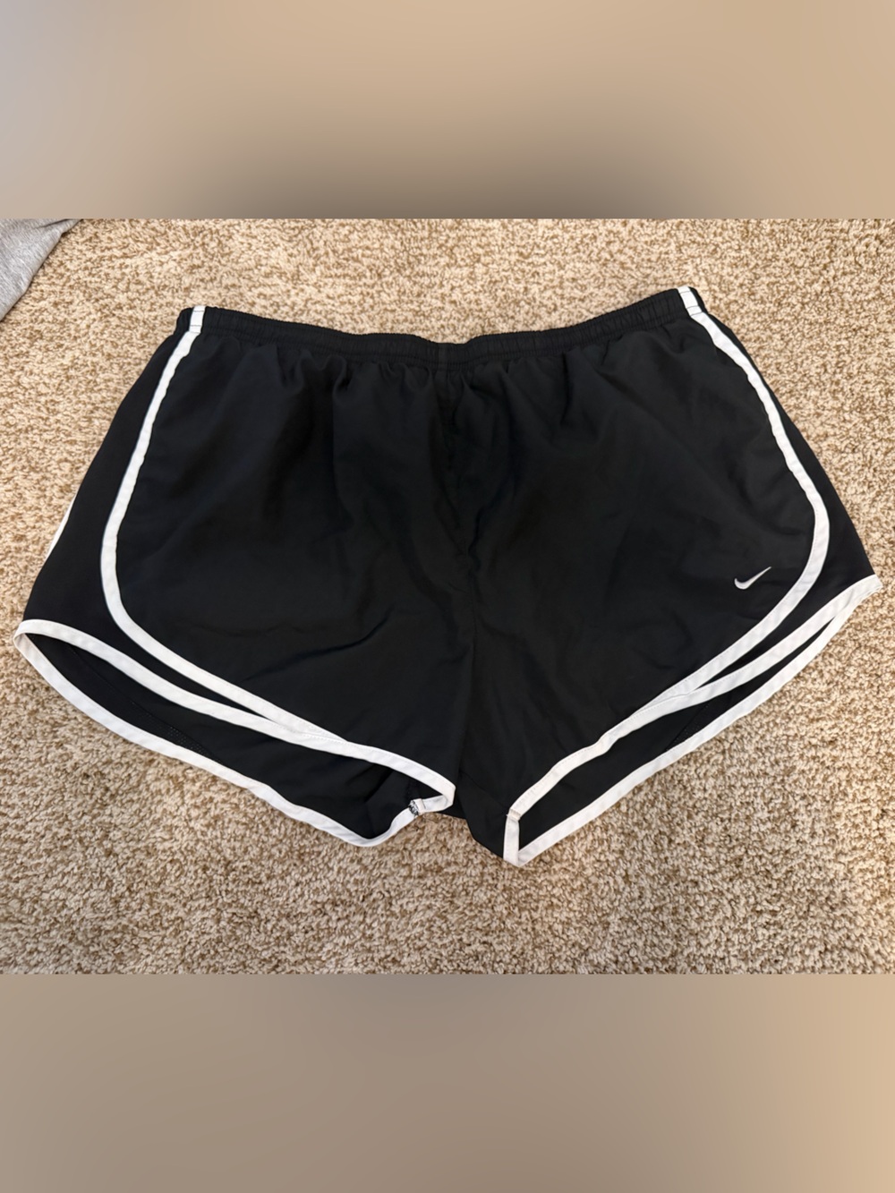 Black Women's Athletic Running Shorts with White Trim